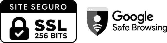 Site seguro · SSL 256 bits · Google Safe Browsing